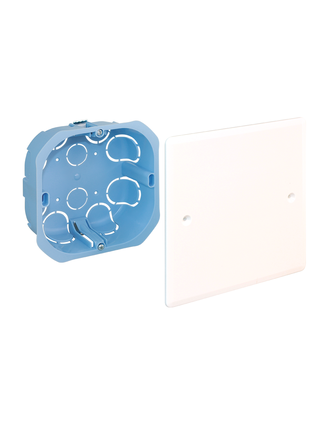 Boîte de dérivation à encastrer pour cloison sèche avec entrées et système  de fermeture à vis Diall 100 x 100 x 40 mm