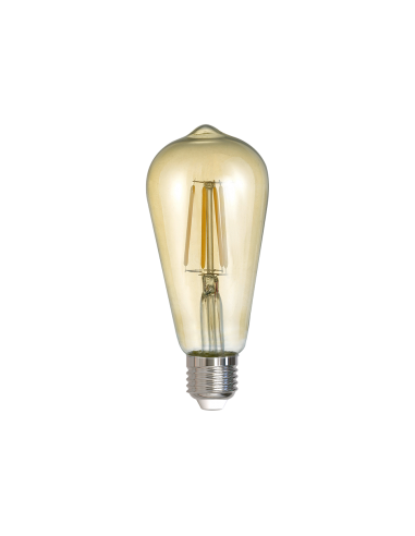 Ampoule led EDISON culot à vis E27 couleur ambré 2700K 6W 600lm